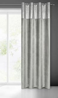 Zasłona gotowa na przelotkach PERI 140x250 Eurofirany srebrny