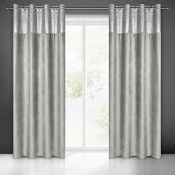 Zasłona gotowa na przelotkach PERI 140x250 Eurofirany srebrny