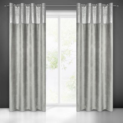 Zasłona gotowa na przelotkach PERI 140x250 Eurofirany srebrna