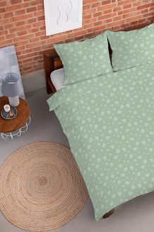 Pościel flanelowa 220x200 szałwiowa drobny paisley
