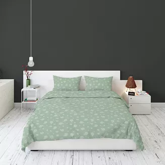 Pościel flanelowa 220x200 szałwiowa drobny paisley