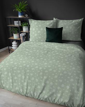 Pościel flanelowa 220x200 szałwiowa drobny paisley