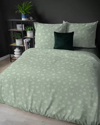 Pościel flanelowa 220x200 szałwiowa drobny paisley