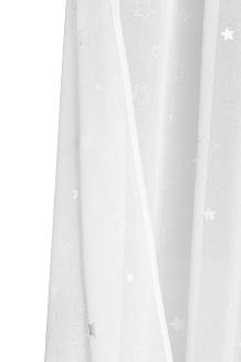 Firana gotowa na taśmie GALAXY 140x270 biała w gwiazdki świecąca w ciemności