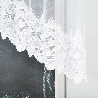 Firanka żakardowa gotowa na żabki LUCYNA 250x120 biała