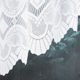 Firanka żakardowa gotowa na żabki LUCYNA 250x120 biała