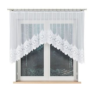 Firanka żakardowa gotowa na żabki LUCYNA 250x120 biała