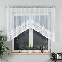 Firanka żakardowa gotowa na żabki LUCYNA 250x120 biała