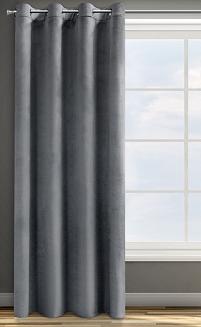 Zasłona gotowa na przelotkach ROSA 140x250 Design91 grafitowy