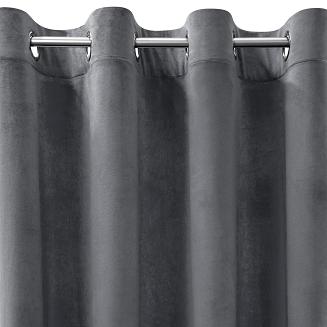 Zasłona gotowa na przelotkach ROSA 140x250 Design91 grafitowy