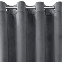 Zasłona gotowa na przelotkach ROSA 140x250 Design91 grafitowy