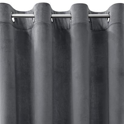 Zasłona gotowa na przelotkach ROSA 140x250 Design91 grafitowa