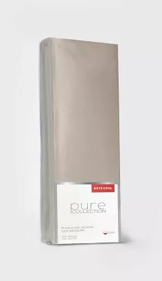 Prześcieradło satynowe z gumką Pure 120x200 jednobarwne taupe