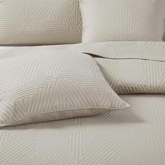 Poszewka dekoracyjna TRIO 50x70 pikowana jasno beżowa