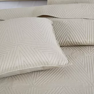 Poszewka dekoracyjna TRIO 50x70 pikowana jasno beżowa
