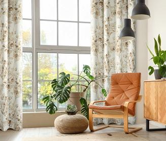 Zasłona gotowa na przelotkach OLENI 140x250 Eurofirany beżowy