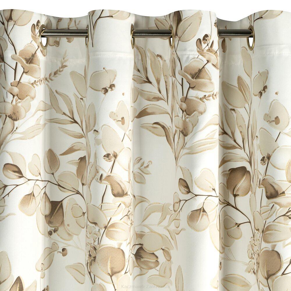 Zasłona gotowa na przelotkach OLENI 140x250 Eurofirany beżowy