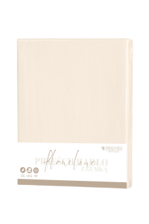 Prześcieradło flanelowe z gumką SIN 120x200 + 30 cm jasnobeżowe