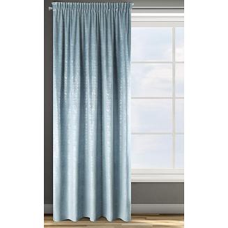 Zasłona gotowa na taśmie CYPR 140x270 Design91 niebieska + srebrna
