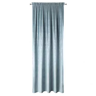 Zasłona gotowa na taśmie CYPR 140x270 Design91 niebieska + srebrna