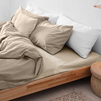 Prześcieradło flanelowe z gumką 160x200 Darymex jasno beżowe