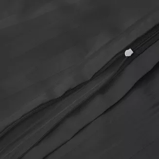 Pościel satyna bambusowo-bawełniana STRIPE BLACK 180x200 Darymex jednokolorowa czarna