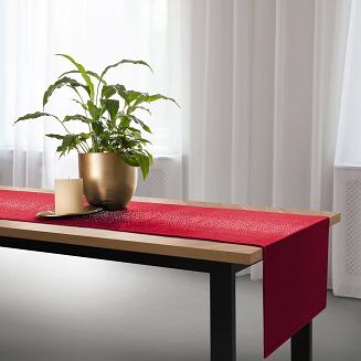 Bieżnik dekoracyjny SHINY 60x120 welurowy czerwony z kryształkamic