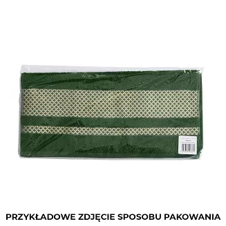 Ręcznik bawełniany OLIWIER 70x140 geometryczny wzór jasnobeżowy