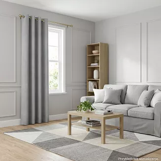 Zasłona gotowa na przelotkach MILAS 140x260 pastelowy szary