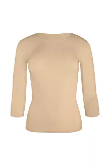 Bluzka damska z wiskozy MANATI z rękawem 3/4 kolor: light beige