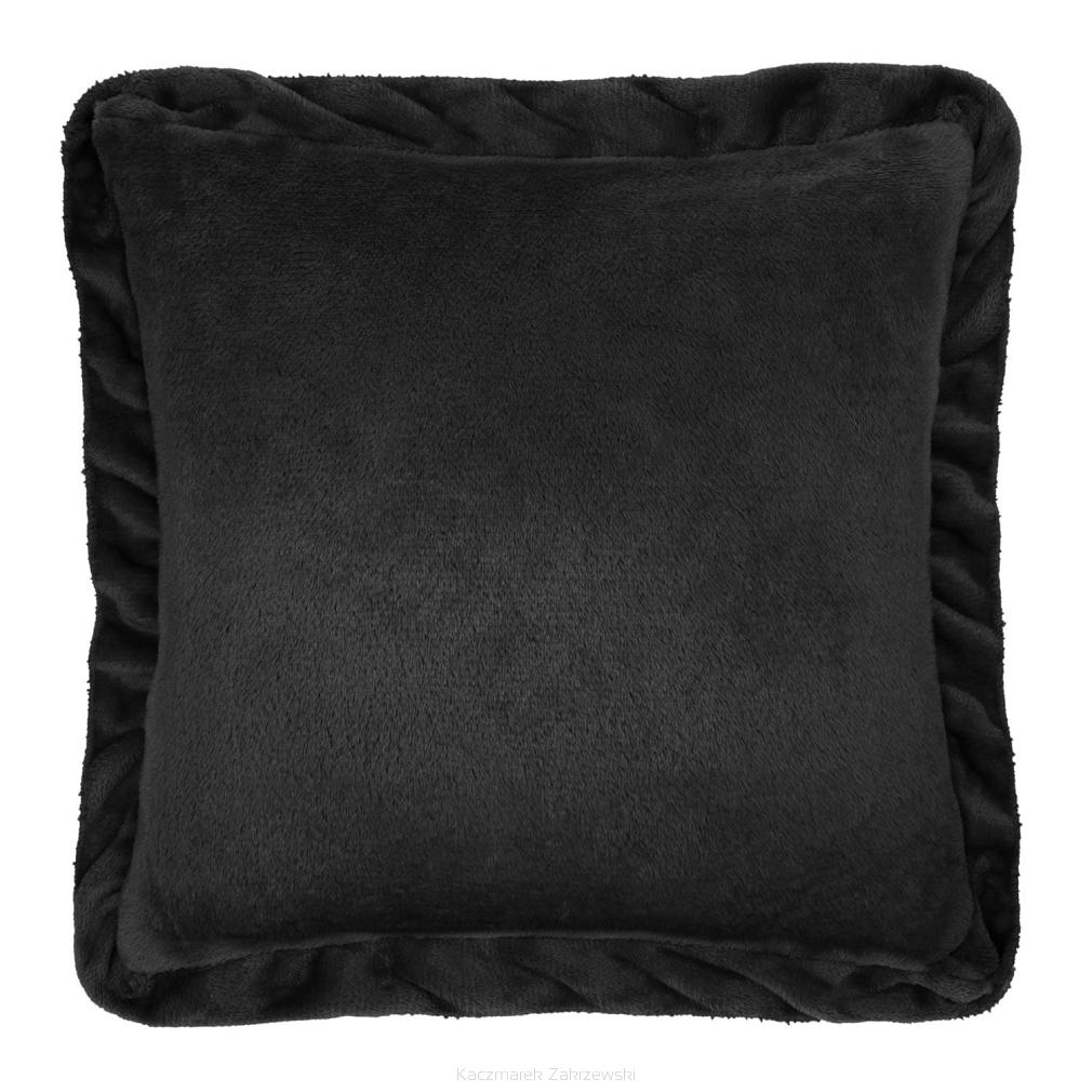 Poszewka dekoracyjna Ruffly 40x40 czarna z falbanką