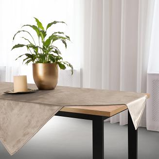Obrus dekoracyjny SOFT 85x85 welurowy beżowy