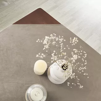 Obrus dekoracyjny SOFT 85x85 welurowy beżowy
