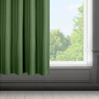 Zasłona gotowa na taśmie RITA 140x175 Eurofirany ciemnozielony