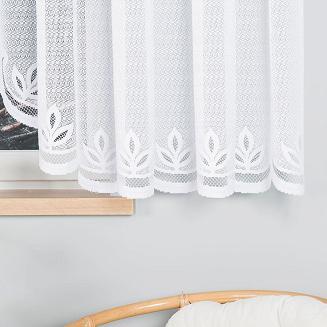 Firanka żakardowa gotowa na żabki POLA 500x160 biała