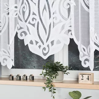 Firanka żakardowa gotowa na żabki POLA 500x160 biała