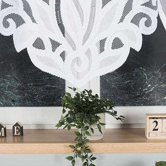 Firanka żakardowa gotowa na żabki POLA 500x160 biała