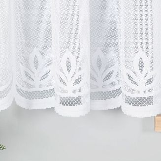 Firanka żakardowa gotowa na żabki POLA 500x160 biała