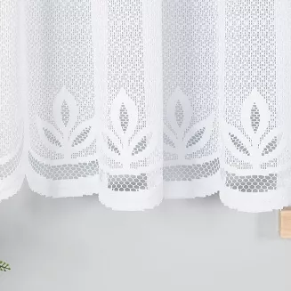 Firanka żakardowa gotowa na żabki POLA 500x160 biała