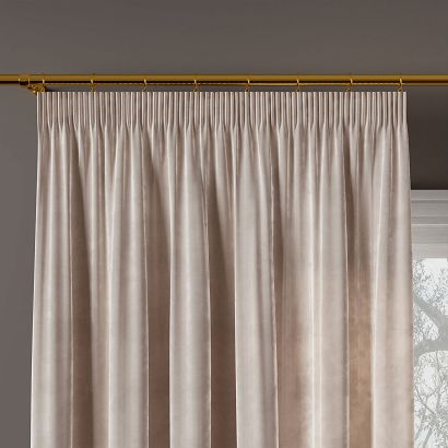 Zasłona gotowa na taśmie VELVI 140x260 ciepły jasny szary