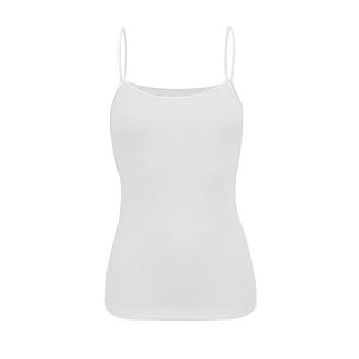 Koszulka damska na cienkich ramiączkach Catherine biała