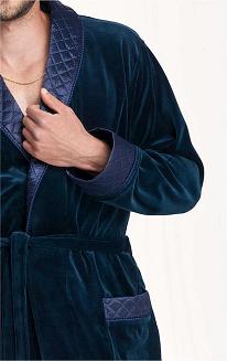 Szlafrok Męski Bonżurka LUNA kod 425 granatowy
