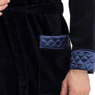 Szlafrok Męski Bonżurka LUNA kod 425 granatowy