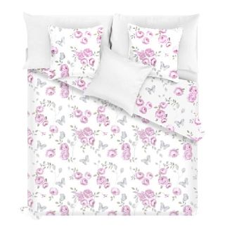 Narzuta dekoracyjna CALMIA 200x220 pikowana biała w kwiaty