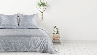 Pościel bawełniana GEO 160x200 Design91 stalowy