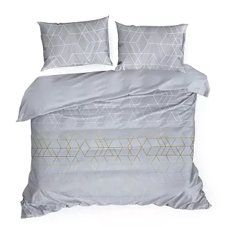 Pościel bawełniana GEO 160x200 Design91 stalowy