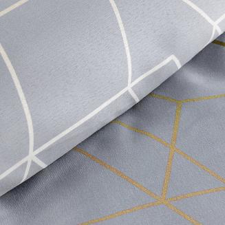 Pościel bawełniana GEO 160x200 Design91 stalowy