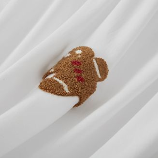 Biała świąteczna pościel w pierniczki ciasteczka 160x200 CUTY GINGERBREAD