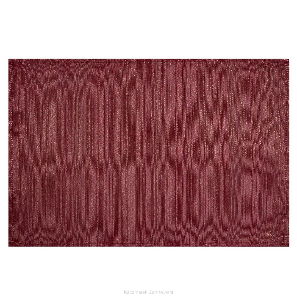 Obrus dekoracyjny GLAMO 140x180 Eurofirany bordowy ze złotym połyskiem