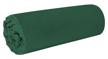 Prześcieradło satynowe bez gumki NOVA 160x210 Eurofirany butelkowy zielony